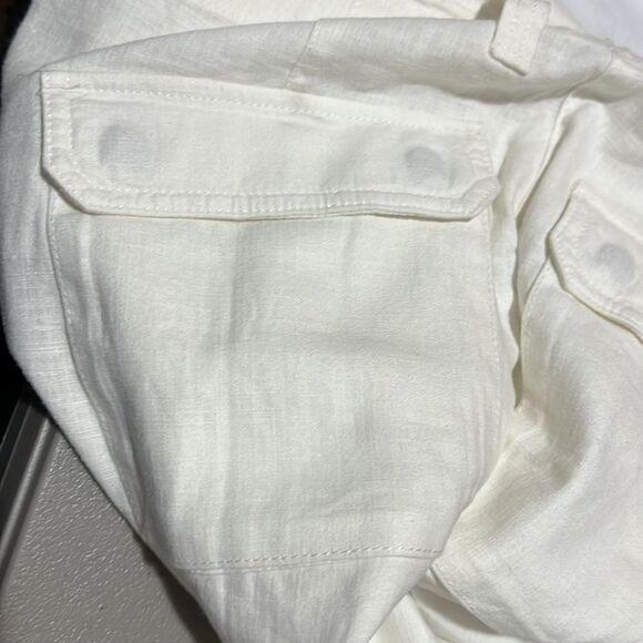 J. Crew bx764 Seaside cargo pant in linen-TENCEL™ lyocell blend White NWt 12P - Picture 10 of 12